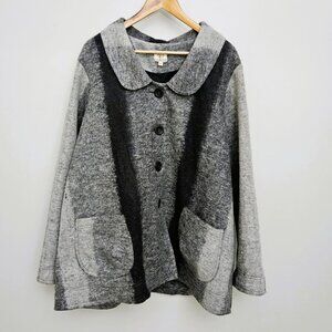 La Blend Gray Wool Blend Vintage Style Swing Jacket XL